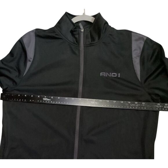 AND1 Full Zipper Athletic Windbreaker Jacket Black Purple Size Medium - Picture 4 of 5